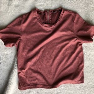 Soft pink Zara crop top